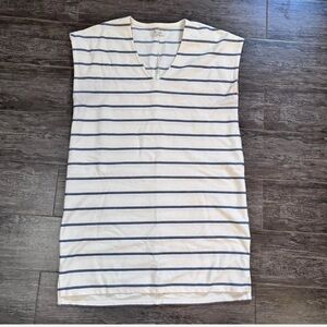 Madewell White and Blue Striped Dress